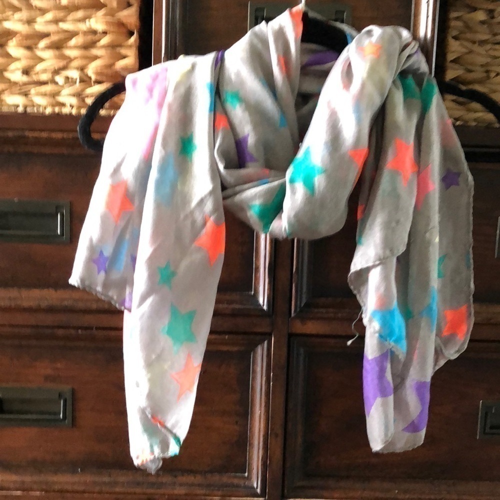 Neon star lightweight oversized scarf/wrap